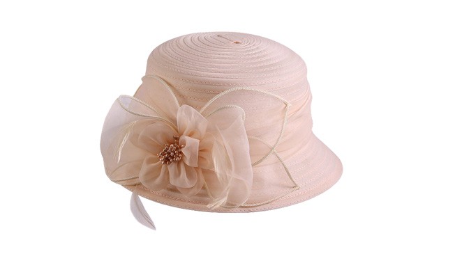 柯根紗帽，車縫布條帽