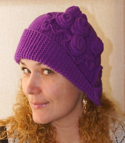 手工編織毛線帽子帶您織出復(fù)古花朵帽 手工編織毛線帽子帶您織出復(fù)古花朵帽